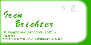 iren brichter business card